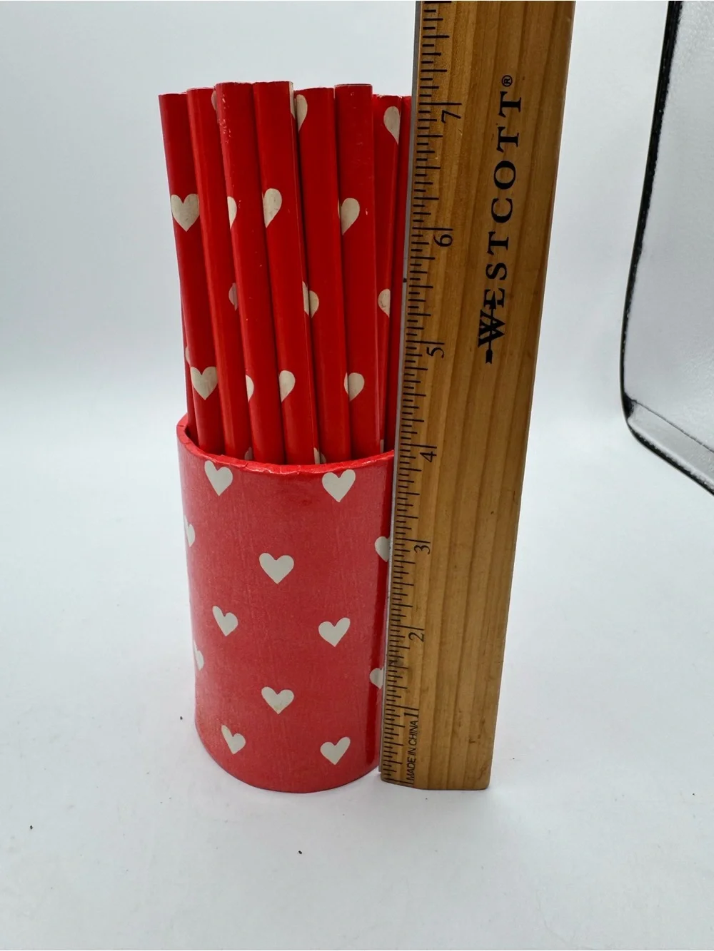 Vintage Lot of Heart Happy Valentines Day Pencils Lillian Vernon